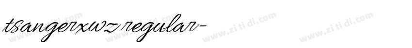 tsangerxwz regular字体转换 tsangerxwz regular字体转换